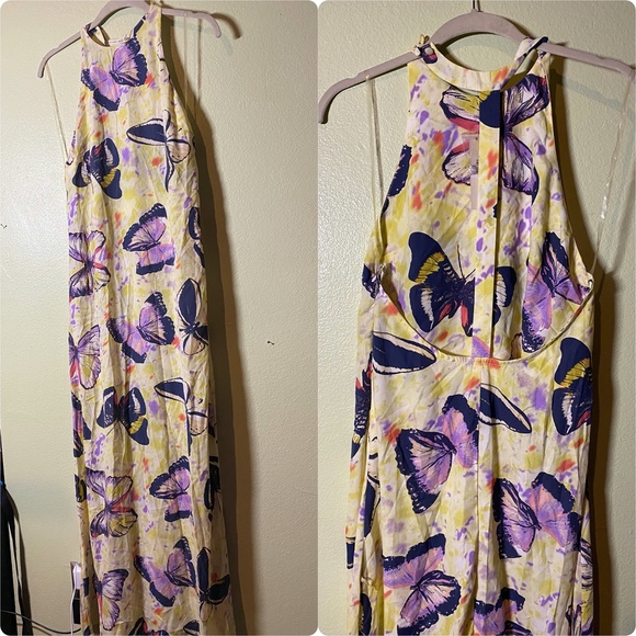 NWT LF Low Back Dress with Butterflies - Picture 3 of 3